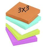 Post-it® Super Sticky Notes 654-12SSAN, 3 in x 3 in (76 mm x 76 mm) Marrakesh Collection redirect to product page